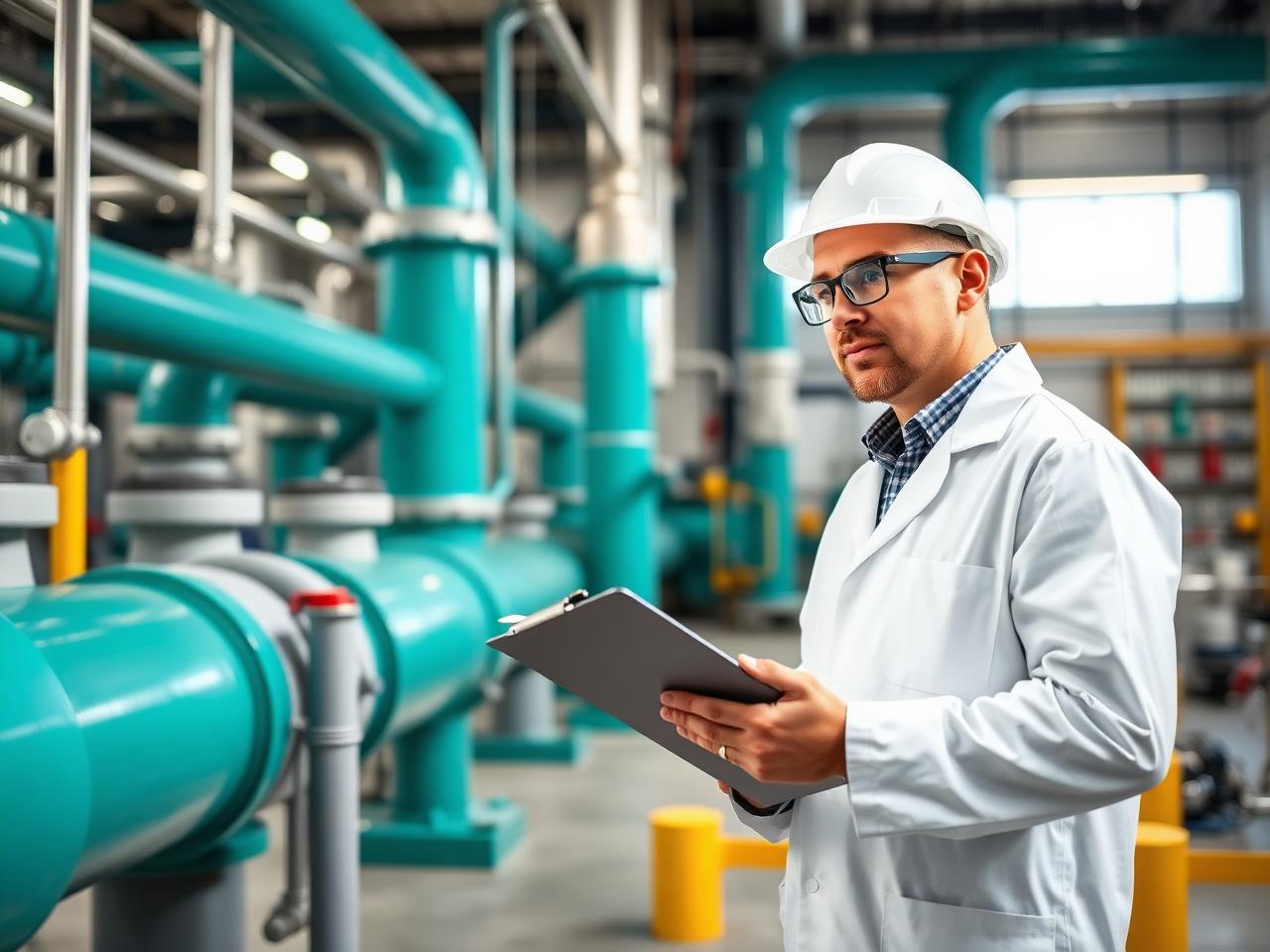 Engineer inside American Industrial Chemicals plant