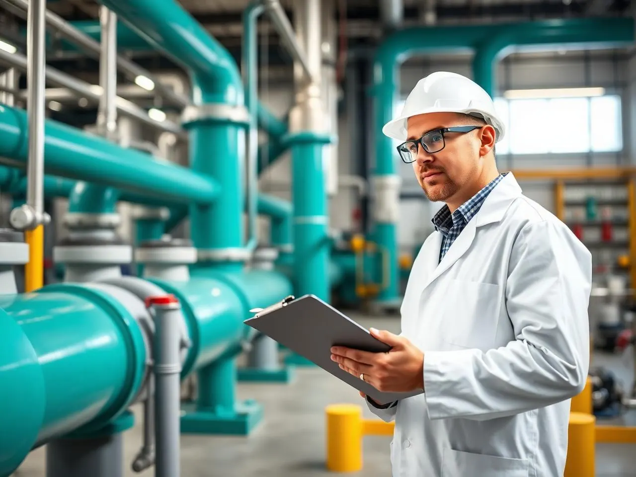 Process engineer inside an American Industrial Chemicals plant